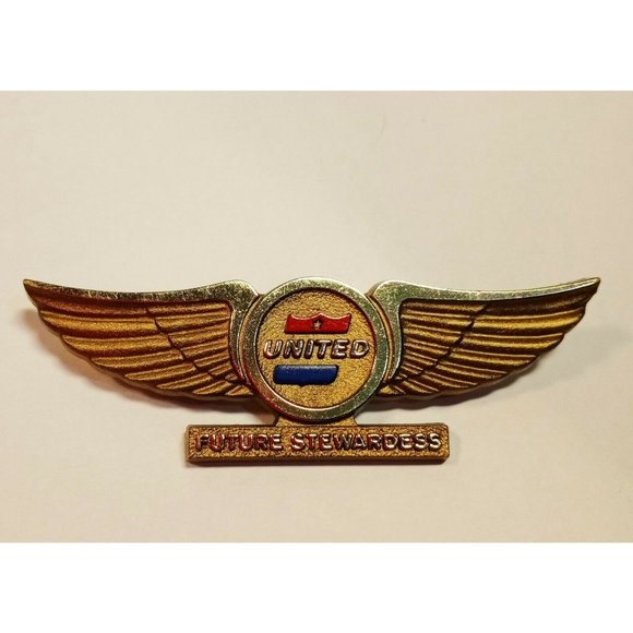 United Airlines Future Stewardess Pin Vintage - Picture 4 of 7